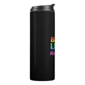 Black Lives Matter Regenbogen Farben lgbt Stolz sc Thermosbecher (Nach links gedreht)