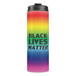 Black Lives Matter Regenbogen Farbverlauf Stolz Fa Thermosbecher