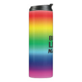 Black Lives Matter Regenbogen Farbverlauf Stolz Fa Thermosbecher (Nach links gedreht)