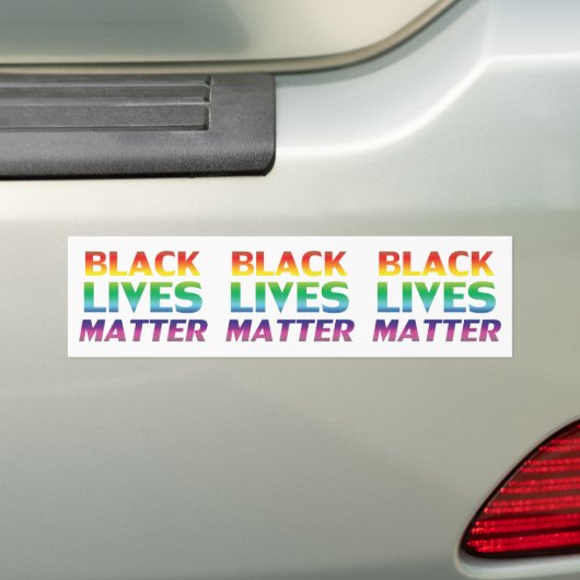 Black Lives Matter Regenbogen Moderne Typografie S Autoaufkleber (Auf Auto)