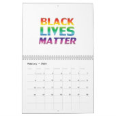 Black Lives Matter Regenbogen Stolz moderne Typogr Kalender (Feb 2026)