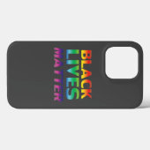 Black Lives Matter Regenbogentypografie Grau Case-Mate iPhone Hülle (Rückseite (Horizontal))