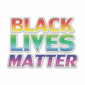 Black Lives Matter Regenbogentypografie Little Sto Aufkleber (Vorderseite)