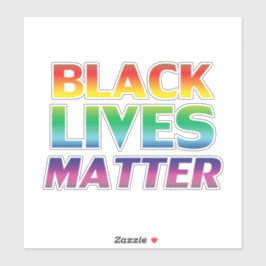 Black Lives Matter Regenbogentypografie Little Sto Aufkleber
