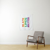 Black Lives Matter Regenbogentypografie Little Sto Wandteppich (Beispiel)