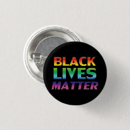 Black Lives Matter Regenbogentypografie Stolz schw Button