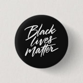 Black Lives Matter Script Letters Button (Vorderseite)