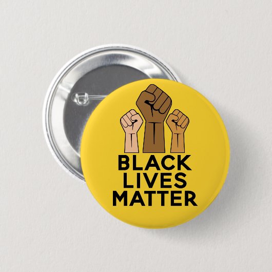 Black Lives Matter - Solidarnosc Fist Pump Button (Vorne & Hinten)
