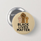 Black Lives Matter - Solidarnosc Fist Pump Button (Vorne & Hinten)