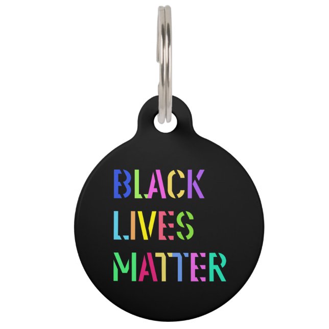 Black Lives Matter Stencil 01 Editable Haustiermarke (Vorderseite)