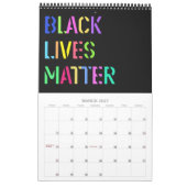 Black Lives Matter Stencil 01 Editable Kalender (Mär 2027)