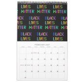 Black Lives Matter Stencil 01 Editable Kalender (Feb 2027)