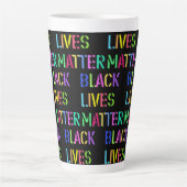 Black Lives Matter Stencil 01 Editable Milchtasse (Vorderseite)