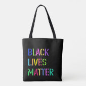 Black Lives Matter Stencil 01 Multi Size & Styles Tasche (Rückseite)