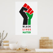 Black Lives Matter zum ersten Symbol Afrikanischen Poster (Küche)