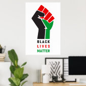 Black Lives Matter zum ersten Symbol Afrikanischen Poster (Heimbüro)
