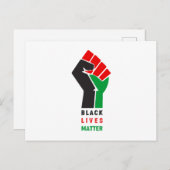 Black Lives Matter zum ersten Symbol Afrikanischen Postkarte (Vorne/Hinten)