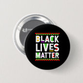 Black Lives Problem Black History Month Feier Button (Vorne & Hinten)