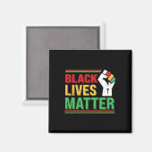 Black Lives Problem Black History Month Feier Magnet (Vorderseite/Rückseite)