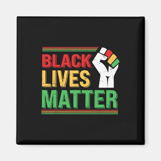 Black Lives Problem Black History Month Feier Magnet (Vorne)