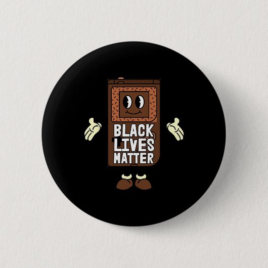 Black Lives Problem Video-Spiel Black History Gami Button (Vorderseite)