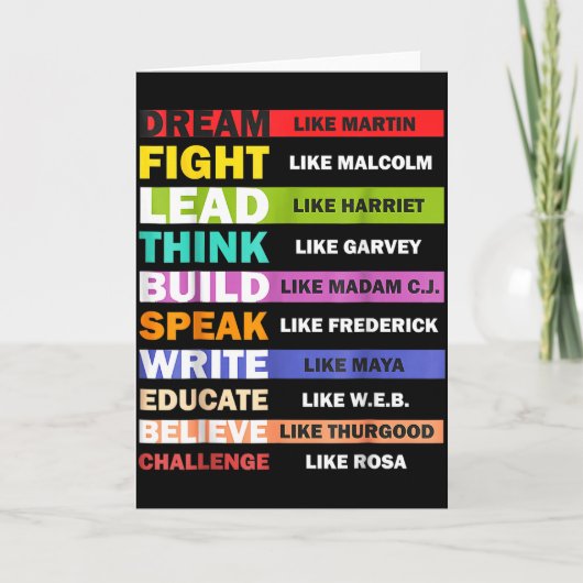 Black Lives S Black Leaders Black History Monat Karte (Vorderseite)