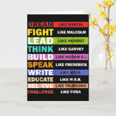 Black Lives S Black Leaders Black History Monat Karte (Gelbe Blume)