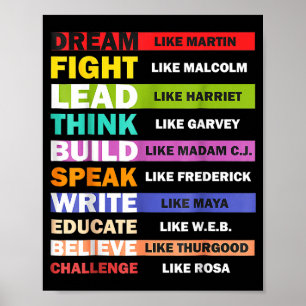 Black Lives S Schwarze Führer Black History Month  Poster