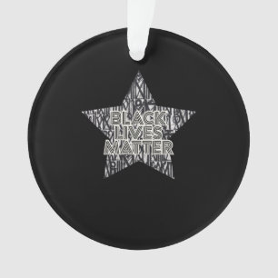 Black Living Matte Graffiti Equality empowered Ornament