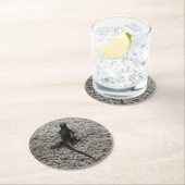 Black Lizard Runder Pappuntersetzer (Vor Ort)