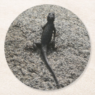 Black Lizard Runder Pappuntersetzer