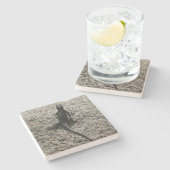 Black Lizard Steinuntersetzer (Seitenansicht)