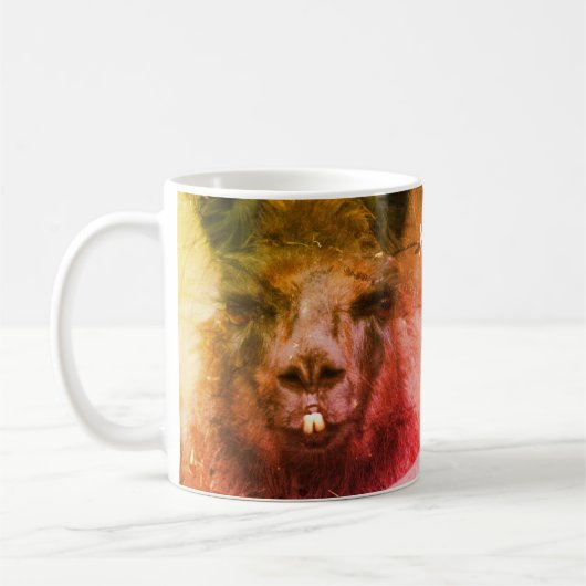 Black Llama Abstrakt Personalisiert Kaffeetasse (Links)