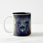 Black Llama Animal Personalisiert Zweifarbige Tasse (Links)