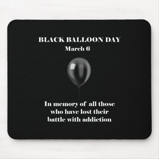 Black Lloon Day Overdose Awareness Addition T Shir Mousepad (Vorne)