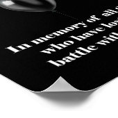 Black Lloon Day Overdose Awareness Addition T Shir Poster (Ecke)