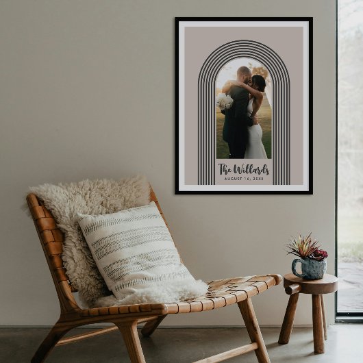 Black Lombard Lines Arch Custom Photo Art Print Poster