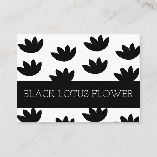 Black Lotus Blume Visitenkarte (Vorderseite)