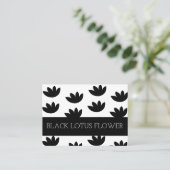 Black Lotus Blume Visitenkarte (Stehend Vorderseite)