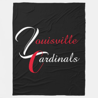 Black Louisville Kardinal Fleece Blanket