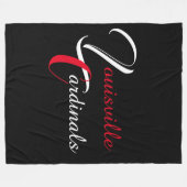 Black Louisville Kardinal Fleece Blanket (Vorderseite (Horizontal))