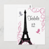 Black Love Birds Tischnummer (Vorne/Hinten)