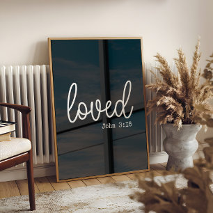Black Love Faith Zitat minimalistisch Poster