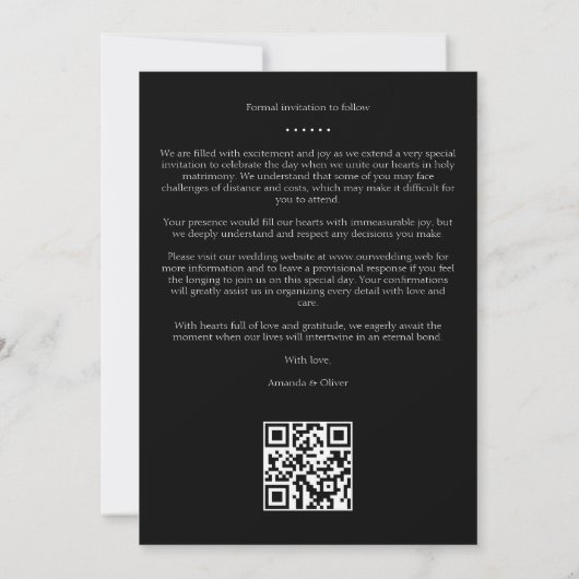 Black Love Simple Elegant Modern 6 Multi Photos Save The Date (Rückseite)