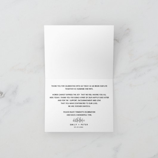 Black Lovely Script Typografy Wedding Danke C (Innenseite)