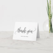Black Lovely Script Typografy Wedding Danke C (Vorderseite)