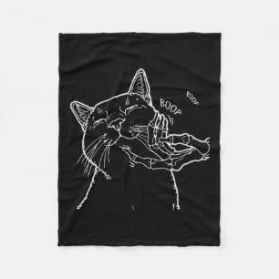 Black Lover Skeleton Hand Boop Funny Halloween 202 Fleecedecke