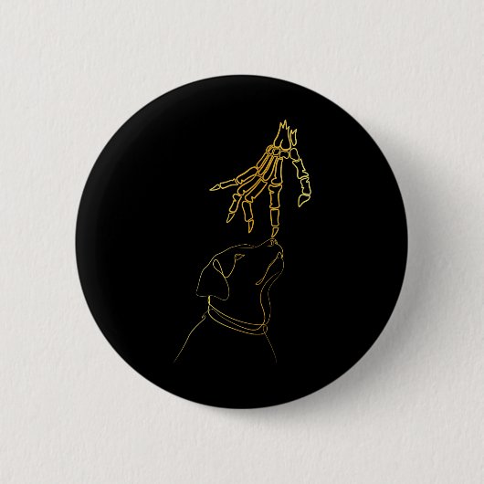 Black Lover Skeleton Hand Funny Halloween 2023 Button (Vorderseite)
