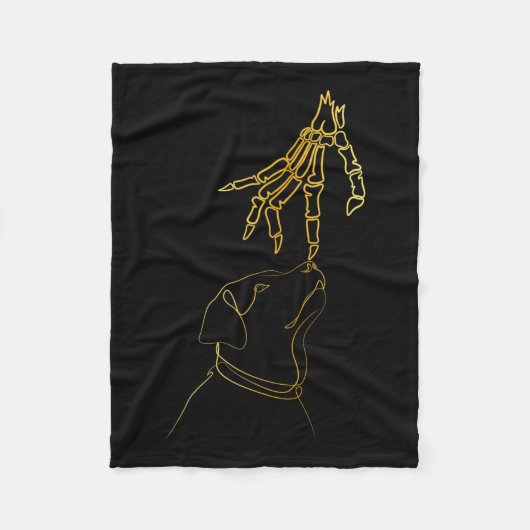 Black Lover Skeleton Hand Funny Halloween 2023 Fleecedecke (Vorderseite)