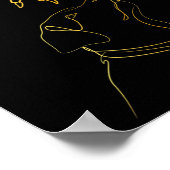 Black Lover Skeleton Hand Funny Halloween 2023 Poster (Ecke)
